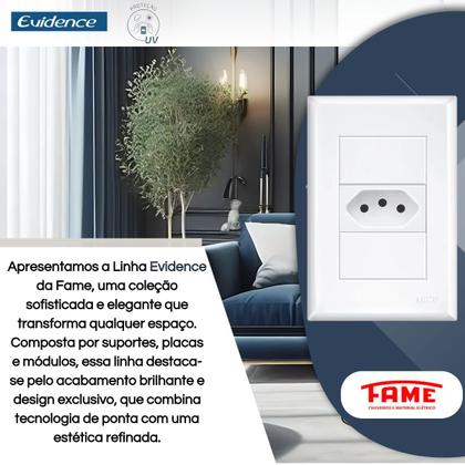 Imagem de Kit Com 20 Tomadas Padrão 2p+T 20A Com Placa Evidence - Fame