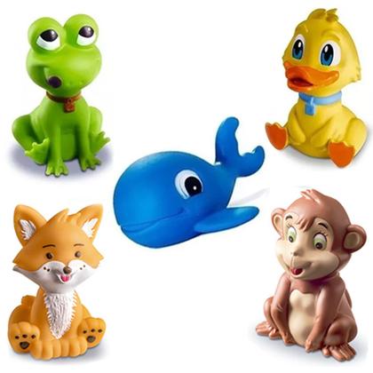 Imagem de Kit Com 20 Unids Brinquedos De Vinil Para Bebê Mundo Animal