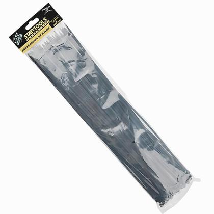 Imagem de Kit com 200 Abraçadeiras de Nylon 20cm x 7,6mm Preta  Uso Profissional, Automotivo, Doméstico  Alta Resistência e Proteção UV