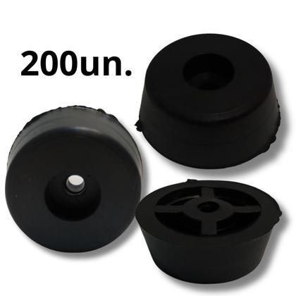 Imagem de Kit com 200 Pezinhos Pé Pequeno Maciço com Base Vazada Reforçado para Cases, caixas e Usos Variados