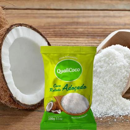 Imagem de Kit Com 20Und Coco Ralado Adoçado Qualicoco 100G