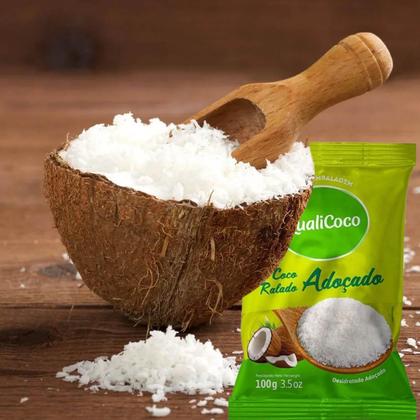 Imagem de Kit Com 20Und Coco Ralado Adoçado Qualicoco 100G