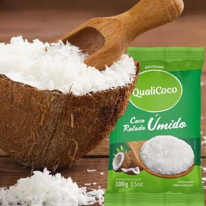 Imagem de Kit Com 20Und Coco Ralado Úmido E Adoçado Qualicoco 100G