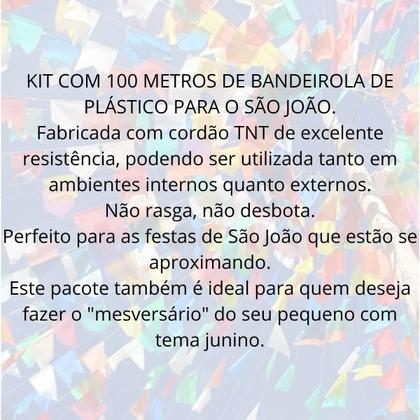 Imagem de Kit Com 210 Bandeirinhas Festa Junina Resistente
