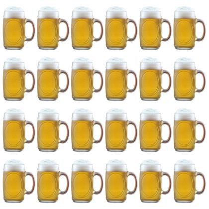 Imagem de Kit Com 24 Canecas De Vidro Chopp Cerveja Bar Restaurante Padaria 350 Ml