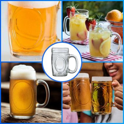 Imagem de Kit Com 24 Canecas De Vidro Chopp Cerveja Bar Restaurante Padaria 360Ml