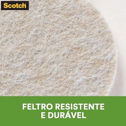 Imagem de Kit com 24 Feltro Adesivo Cadeira Redondo P 19MM SCOTCH 3M