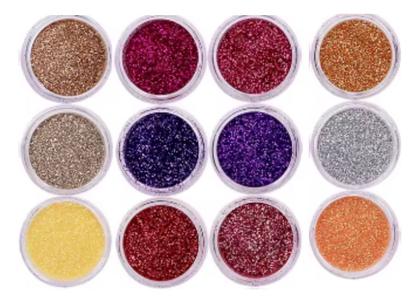 Imagem de Kit Com 24 Glitter Purpurina Em Pó Unha Maquiagem Carnaval