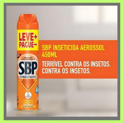 Imagem de Kit Com 24 Unidades Multi-inseticida Sbp Aerossol 450ml Cada