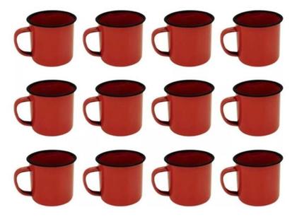 Imagem de Kit Com 24x Caneca Esmaltada Retrô 150ml - Art House