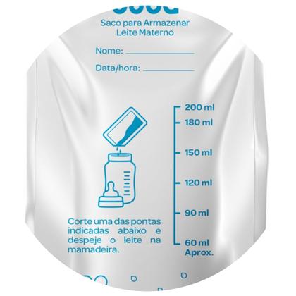Imagem de Kit com 25 Sacos Fechamento com Zíper para Armazenar Leite Materno