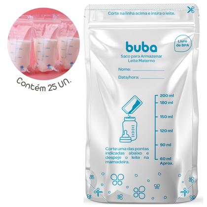 Imagem de Kit com 25 Sacos Fechamento com Zíper para Armazenar Leite Materno