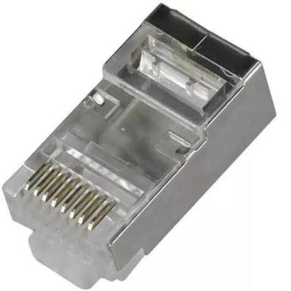 Imagem de Kit Com 250 Conectores Rj45 Macho, Cat6 Blindado