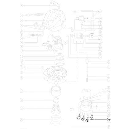 Imagem de Kit com 2un Roda Rodinha Rodizio Compatível com Extratora WAP Carpet Cleaner 25L 20001422