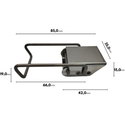 Imagem de Kit com 2un Trava Lateral Fecho Rápido Aço Cromado Compatível com Extratora WAP Carpet Cleaner Eco