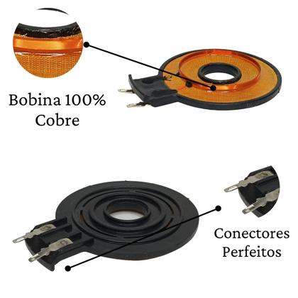 Imagem de Kit Com 2x Reparos Super Tweeter Hi 320 Champion Hinor Tsr Fenólico Hi320 Completo 8 Ohms 100w Rms