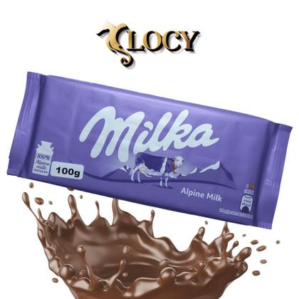 Imagem de Kit com 3 barras chocolate importado milka ao leite 100g