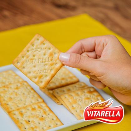 Imagem de KIT COM 3 Biscoito Cream Cracker Tradicional Vitarella Pacote 350g