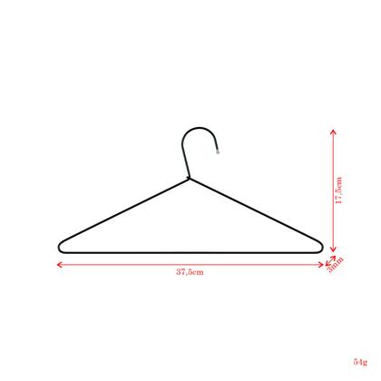 Imagem de Kit com 3 Cabides Pretos Leves e Resistentes - Organize suas Roupas com Estilo e Praticidade