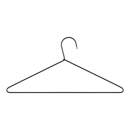 Imagem de Kit com 3 Cabides Pretos Leves e Resistentes - Organize suas Roupas com Estilo e Praticidade