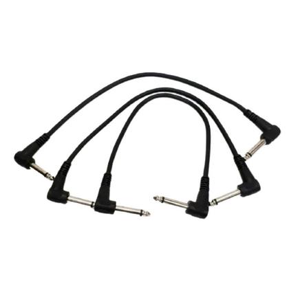 Imagem de KIT com 3 Cabos para pedal 25cm P10L x P10L MXT Guitarra Violão. 