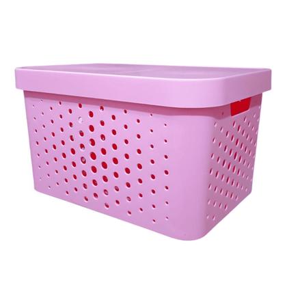 Imagem de kit com 3 Caixas Cestos Organizadores Resistente e Empilháveis - Mixxnova