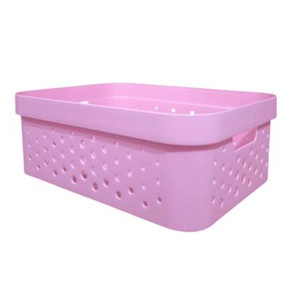 Imagem de kit com 3 Caixas Cestos Organizadores Resistente e Empilháveis - Mixxnova