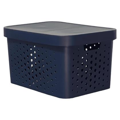 Imagem de kit com 3 Caixas Cestos Organizadores Resistente e Empilháveis - Mixxnova