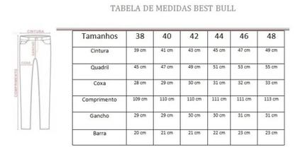 Imagem de Kit com 3 Calça Jeans Best Bull Tradicional  Elastano para Trabalho Serviço ou Uniforme