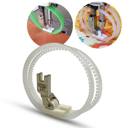 Kit com 3 calcadores de teflon rodizio com correia deslizante para couro reta industrial - ADB ACESSORIOS PARA PATCHWORK Imagem de Kit com 3 calcadores de teflon rodizio com correia deslizante para couro reta industrial