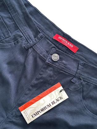 Imagem de Kit com 3 calças de sarja masculina modelo Slim calças com ótima costura todas com elastano