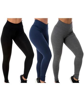 Imagem de Kit com 3 Calças legging  Feminina