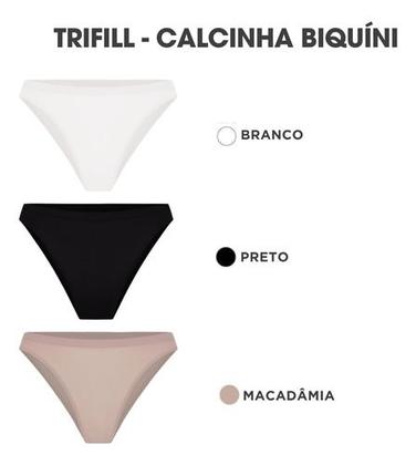 Imagem de Kit Com 3 Calcinhas Biquini De Microfibra Trifil