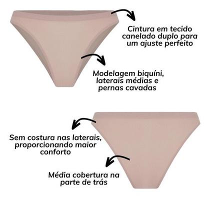 Imagem de Kit Com 3 Calcinhas Biquini De Microfibra Trifil