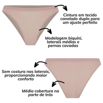 Imagem de Kit Com 3 Calcinhas Biquini De Microfibra Trifil