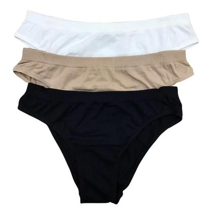 Imagem de Kit Com 3 Calcinhas Biquini Microfibra Sem Costura C04404 Trifil