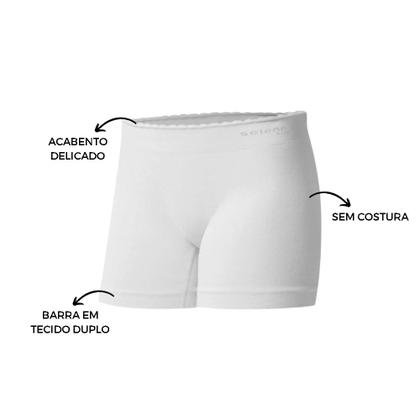 Imagem de Kit Com 3 Calcinhas Boxer Sem Costura Infantil Juvenil Selene Feminina