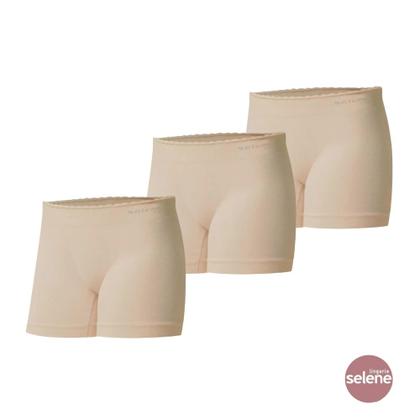 Imagem de Kit Com 3 Calcinhas Boxer Sem Costura Infantil Juvenil Selene Feminina