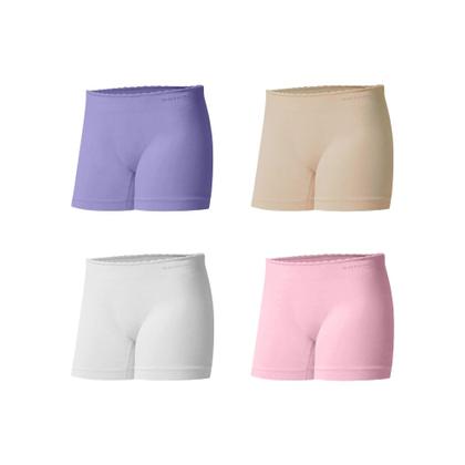 Imagem de Kit Com 3 Calcinhas Boxer Sem Costura Infantil Juvenil Selene Feminina