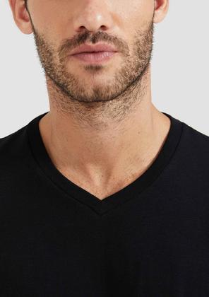 Imagem de Kit Com 3 Camisetas Masculinas Básicas Slim Gola V