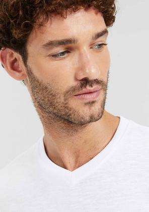 Imagem de Kit Com 3 Camisetas Masculinas Básicas Slim Gola V