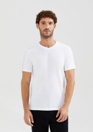 Imagem de Kit Com 3 Camisetas Masculinas Básicas Slim Gola V