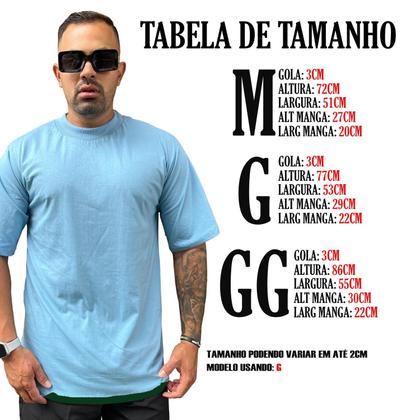 Imagem de Kit com 3 Camisetas Oversized Masculina Lisa Pronta Entrega