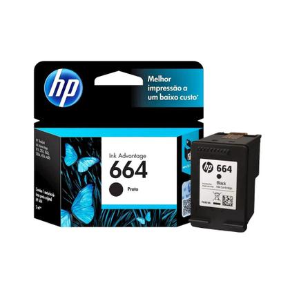 Imagem de Kit com 3 cartuchos HP 664 preto 2ml - F6V29AB