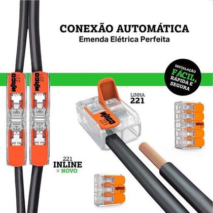 Imagem de Kit com 3 Conectores para Chuveiro Wago 221612