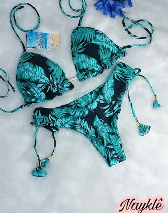 Imagem de Kit Com 3 Conj. Biquíni Cortininha C/ Calcinha Fio Duplo