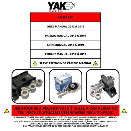 Imagem de Kit Com 3 Coxins de Motor e Cambio Manual para Onix Prisma Spin Cobalt ORIGINAL PEÇA GENUINA GM