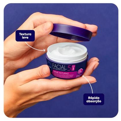 Imagem de Kit com 3 Creme Facial Cuidados Noturno 5 em 1 100g  Nívea