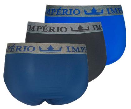 Imagem de Kit Com 3 Cuecas Slip Elastico Exposto Imperio - Microfibra