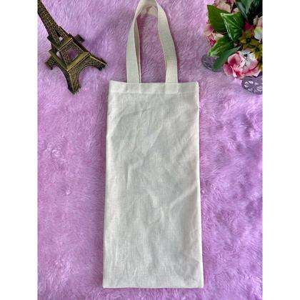 Imagem de kit com 3 ecobags lisa Porta Garrafa  40x20cm 100% Algodão